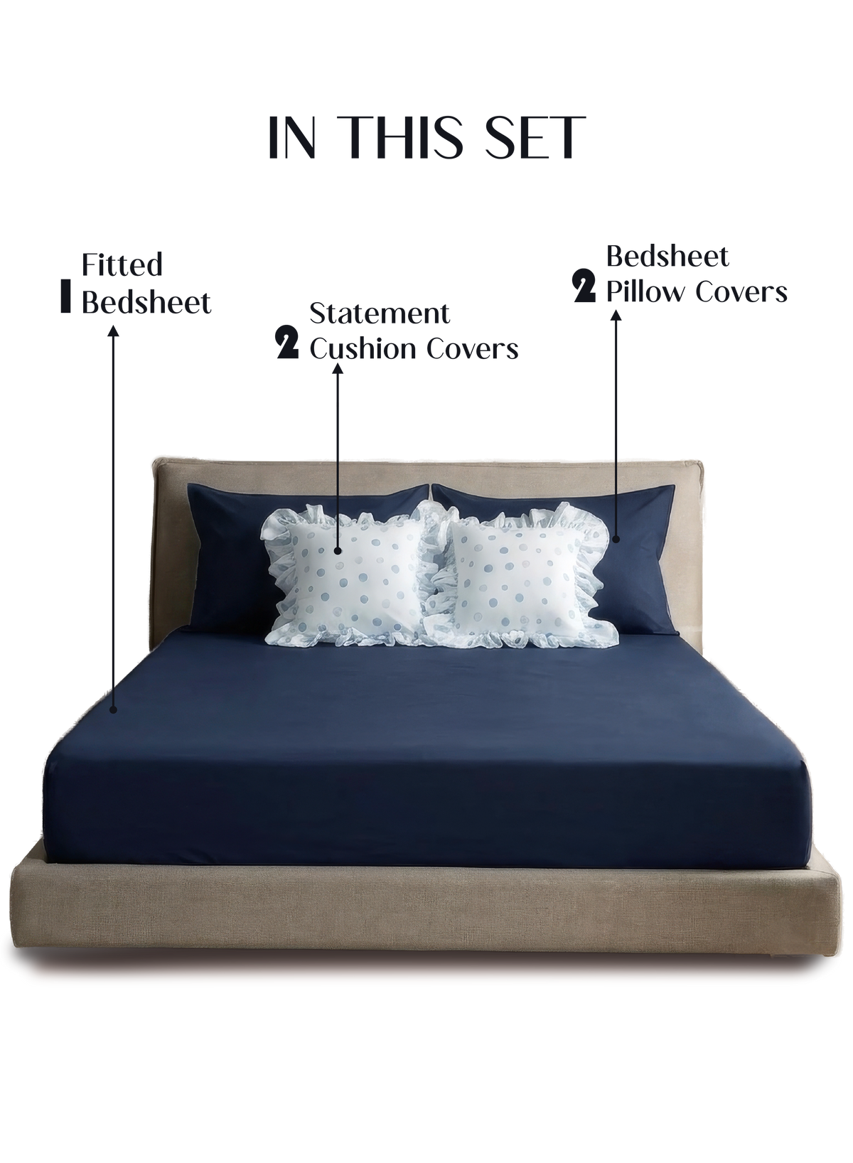 LuxeFit™ Fitted Bedsheet Set | Deepsea