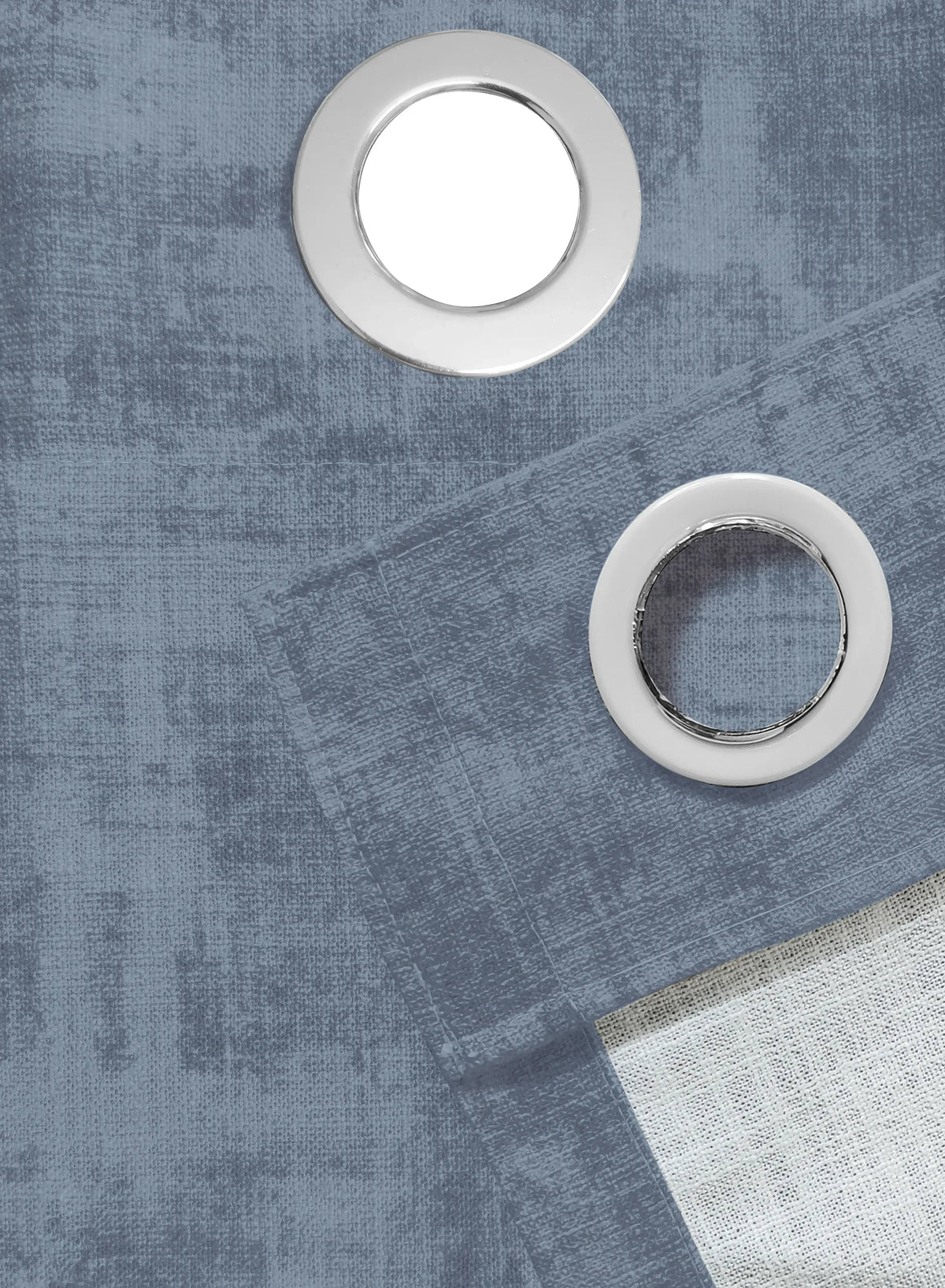 Bling Rustic Vibe Blackout Curtains | 100% Cotton | Blue | Set of 2