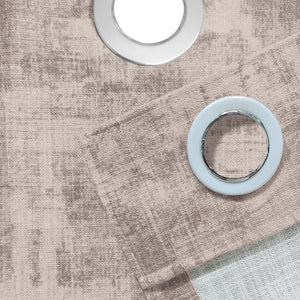 Bling Rustic Vibe Blackout Curtains | 100% Cotton | Dark Beige | Set of 2