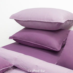 Home Crayons Cocoon 8-Piece AC Bedding Set | Coordinated Comforter, Fitted Sheet & Covers in One Set | Lilac Daisy