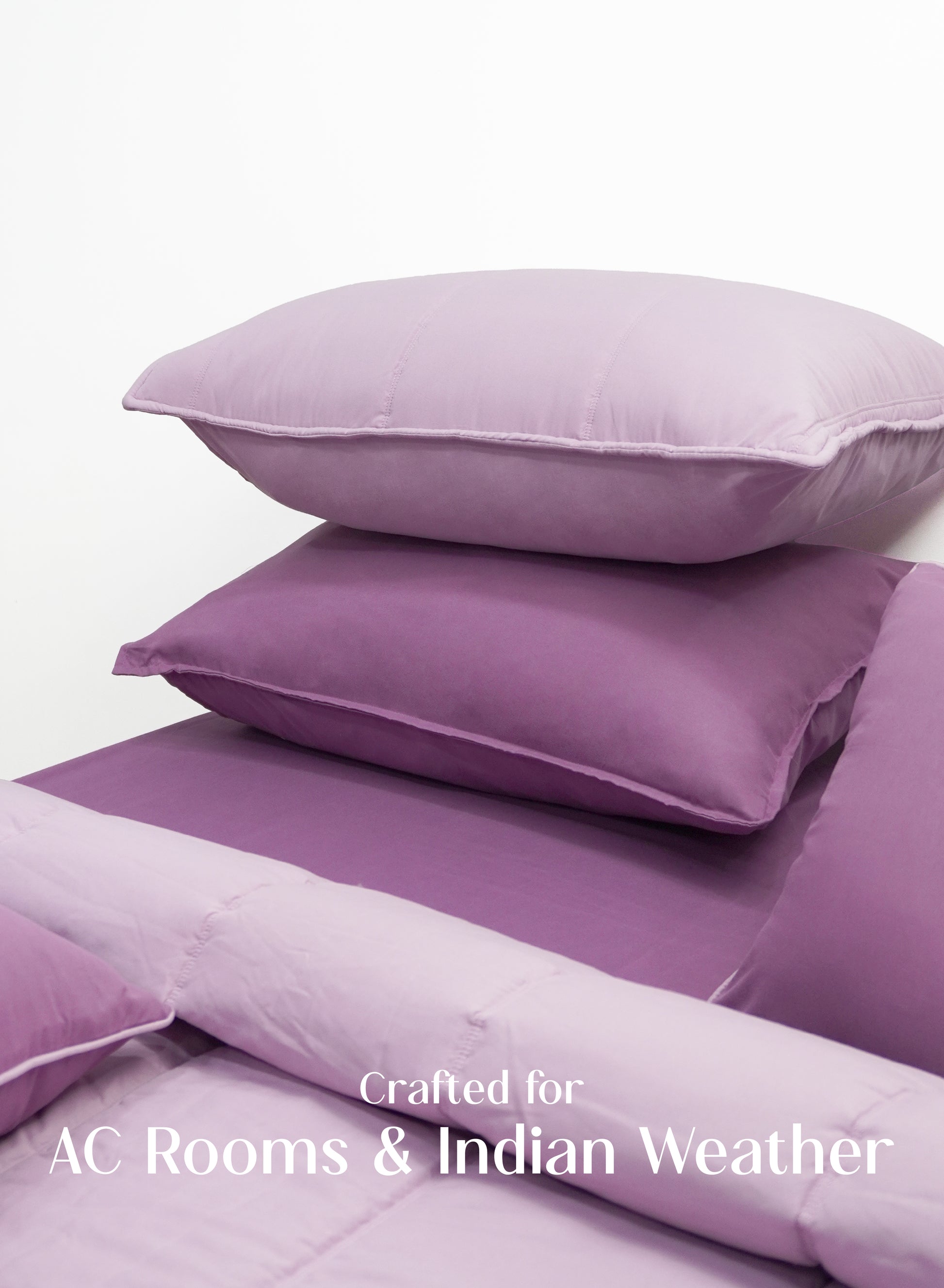 Home Crayons Cocoon 8-Piece AC Bedding Set | Coordinated Comforter, Fitted Sheet & Covers in One Set | Lilac Daisy