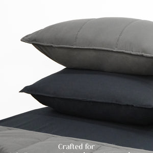 Home Crayons Cocoon 8-Piece AC Bedding Set | Coordinated Comforter, Fitted Sheet & Covers in One Set | Moonstone Gray