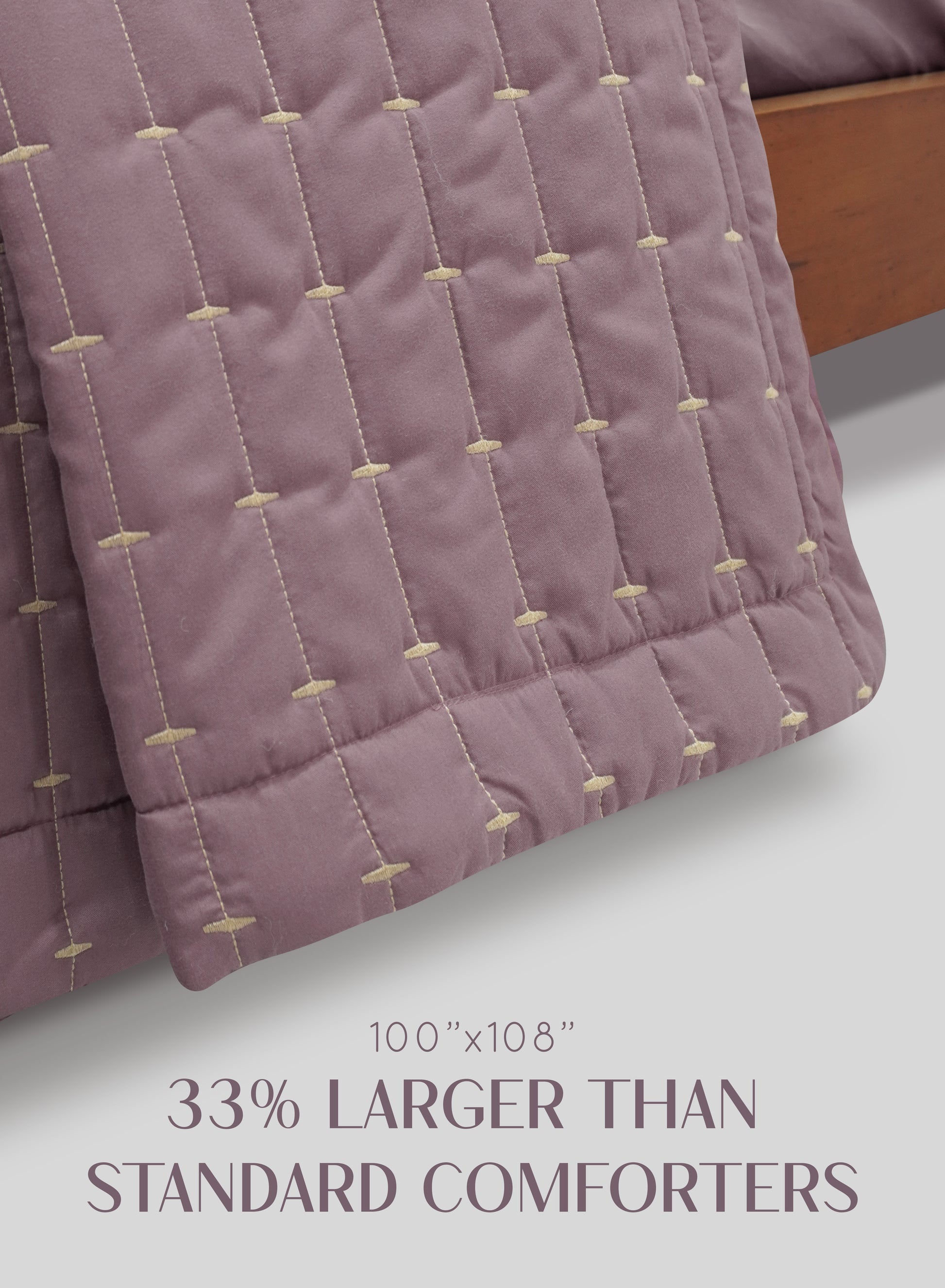 Home Crayons CloudTouch™ Comforter Set | All-Season | 33% Oversized | Includes 2 Pillow Covers & 2 Cushion Covers | Mulberry