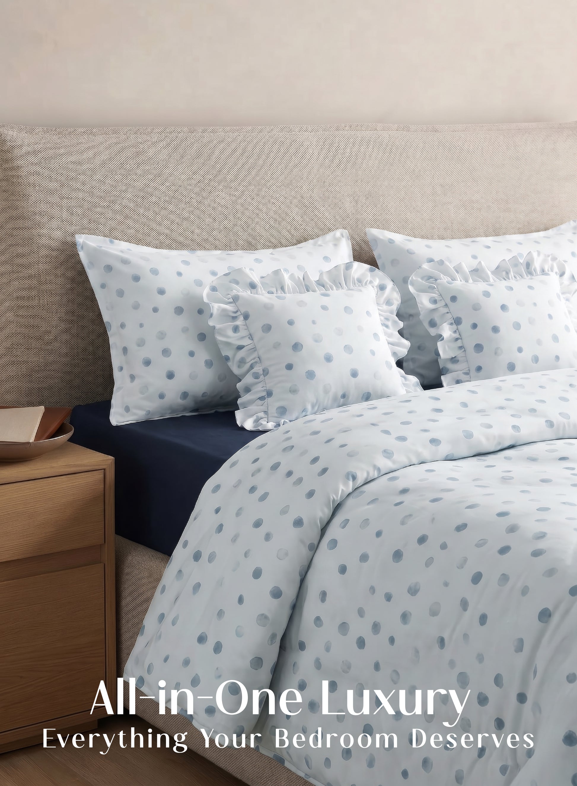 Crayonic™ 5-Piece AC Comforter Set | Signature Designer Comforter Set | Bluebell