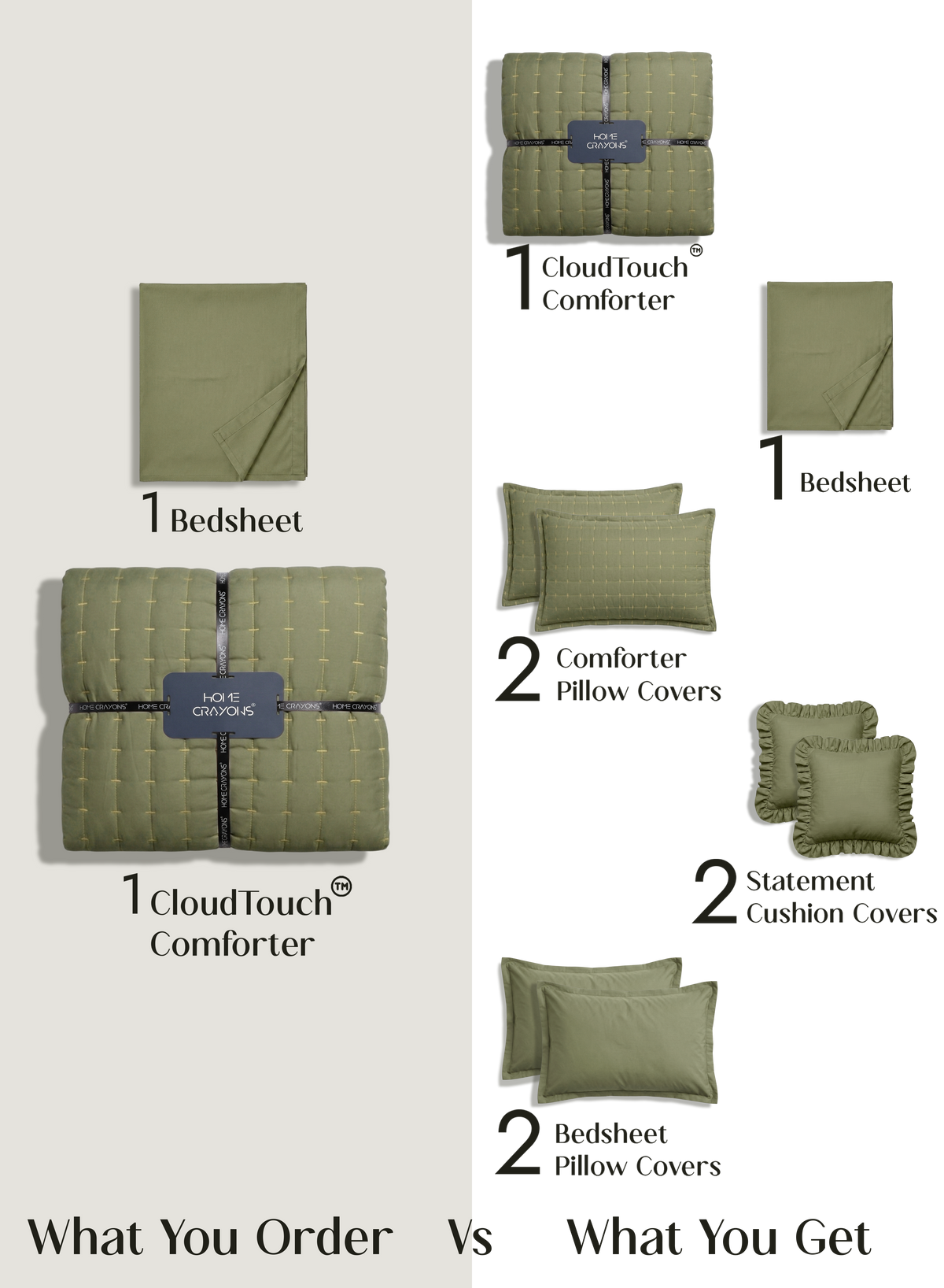 CloudTouch™ 8-Piece  Bedding Set | Olive Grove