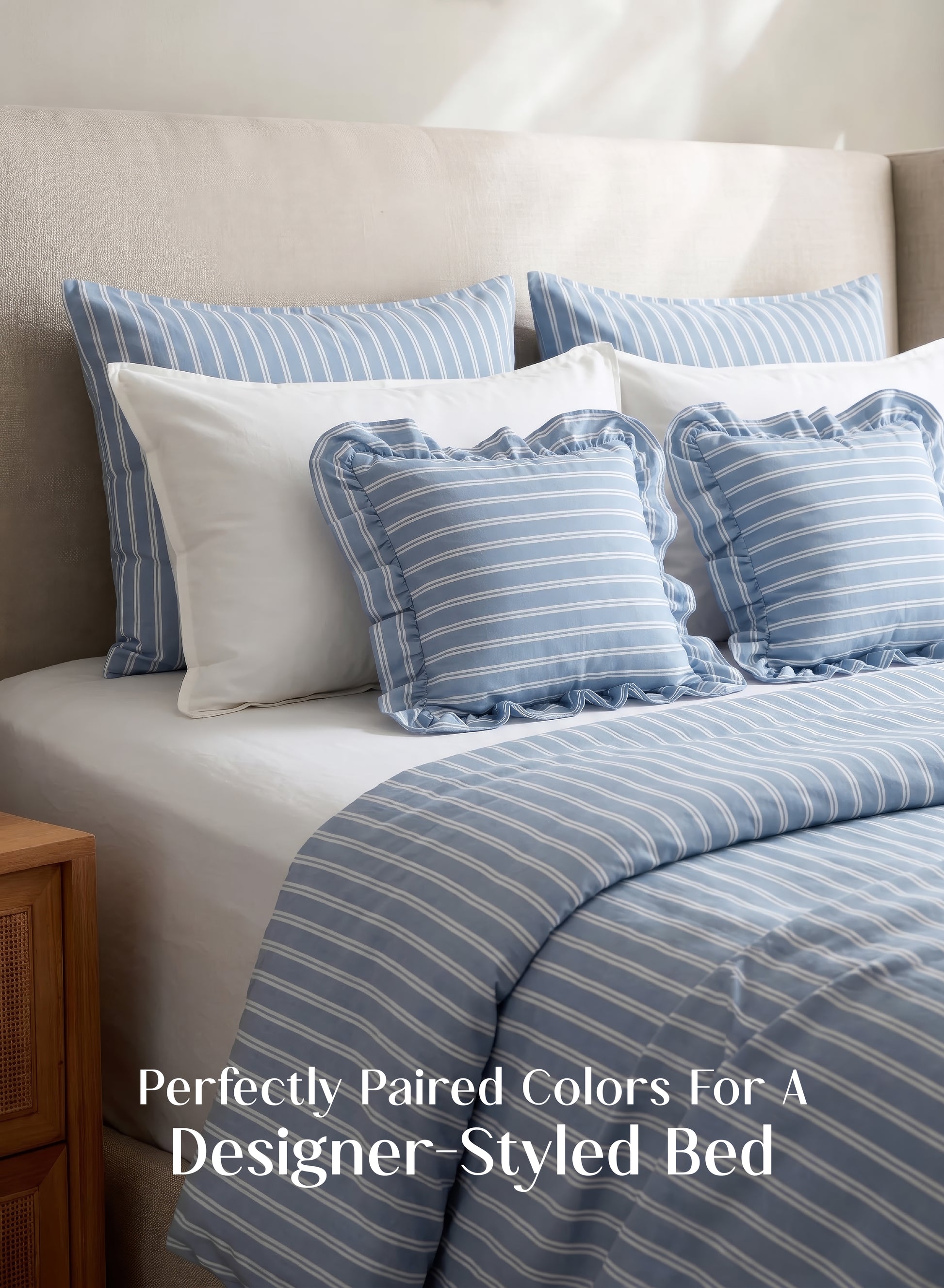 Crayonic™ 8-Piece AC Bedding Set | Signature Designer Bedding for AC Rooms | Coastal