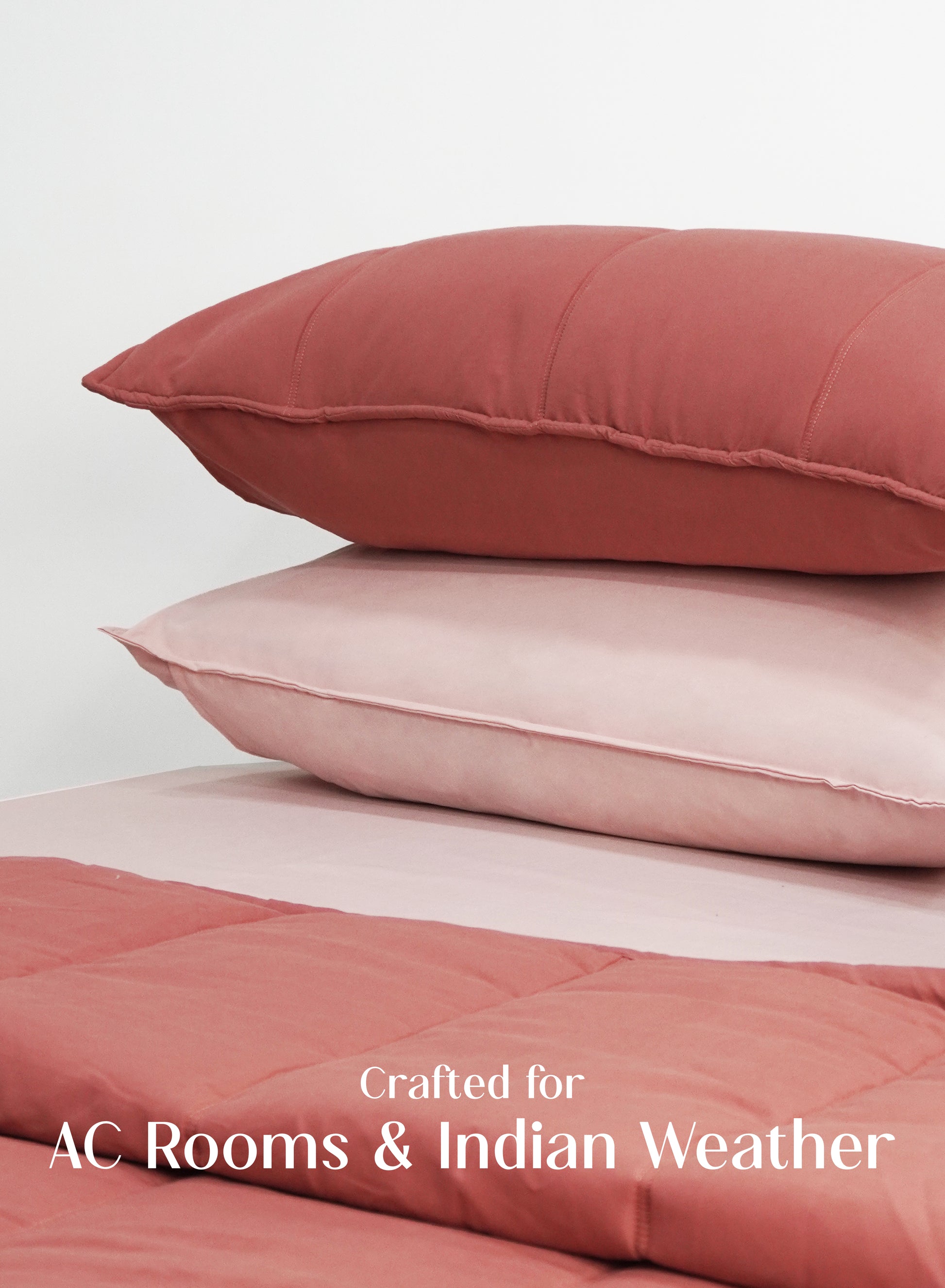 Home Crayons Cocoon 8-Piece AC Bedding Set | Coordinated Comforter, Fitted Sheet & Covers in One Set | Terracotta