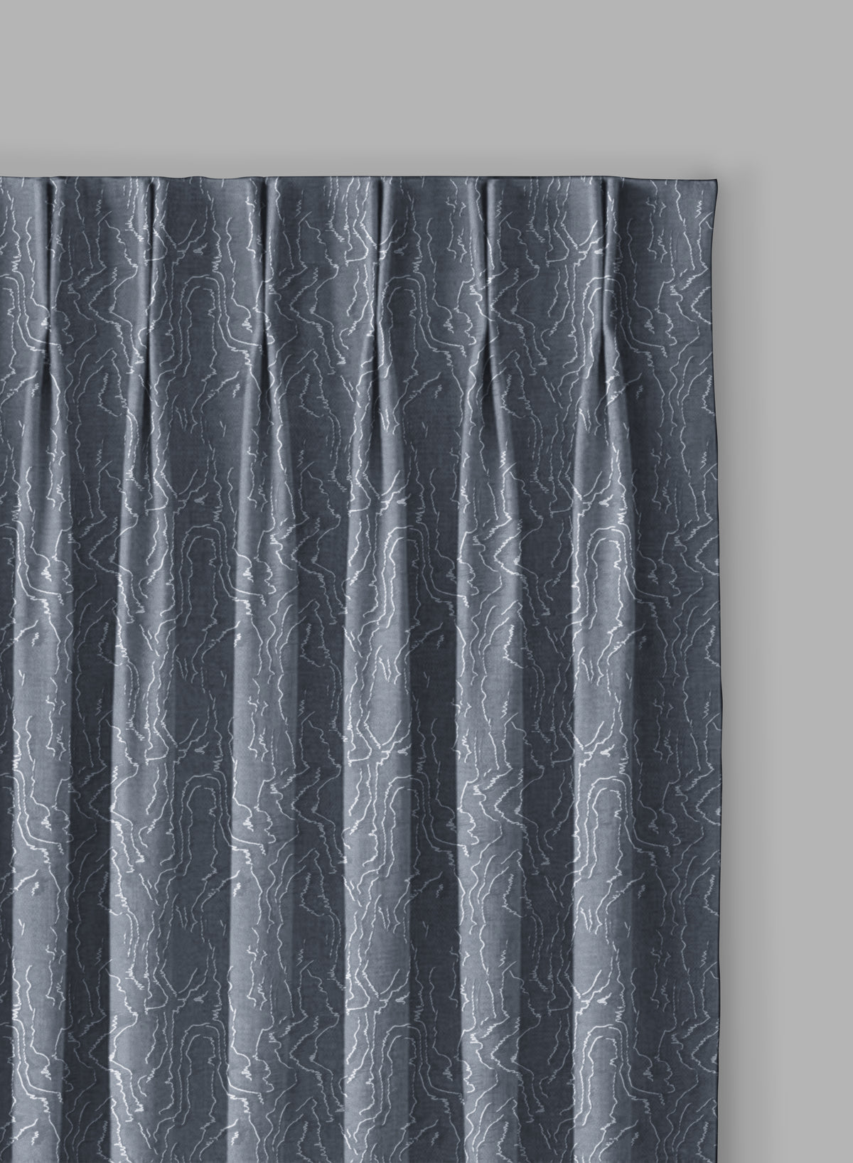 Teramo Jacquard Room Darkening Curtains | Drift Jacquard Weave | Abstract Gray | Set of 2 | Fully Customizable