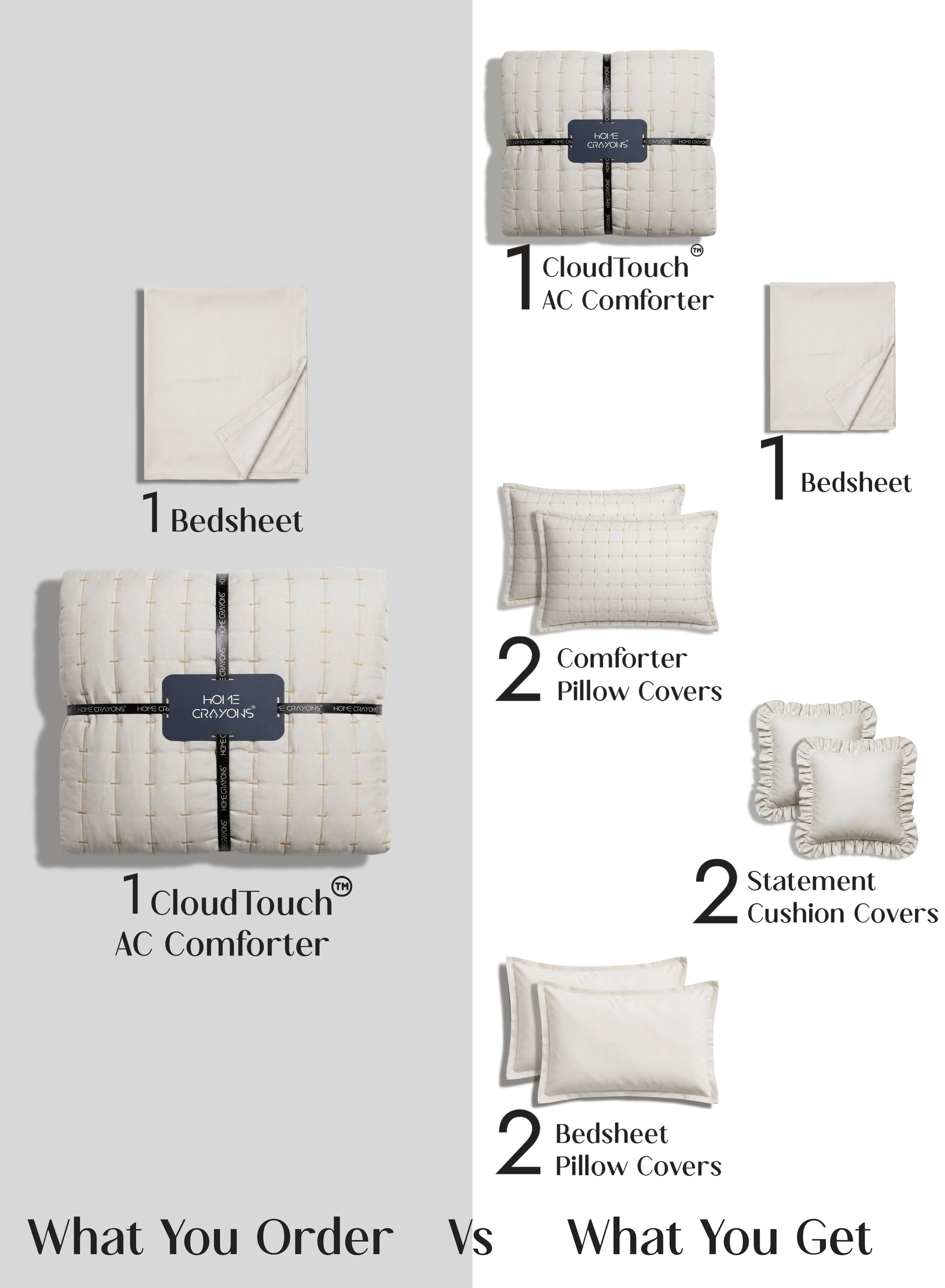 Home Crayons CloudTouch™ 8-Piece AC Bedding Set | Complete Bedroom Upgrade in One Set | Morning Glory