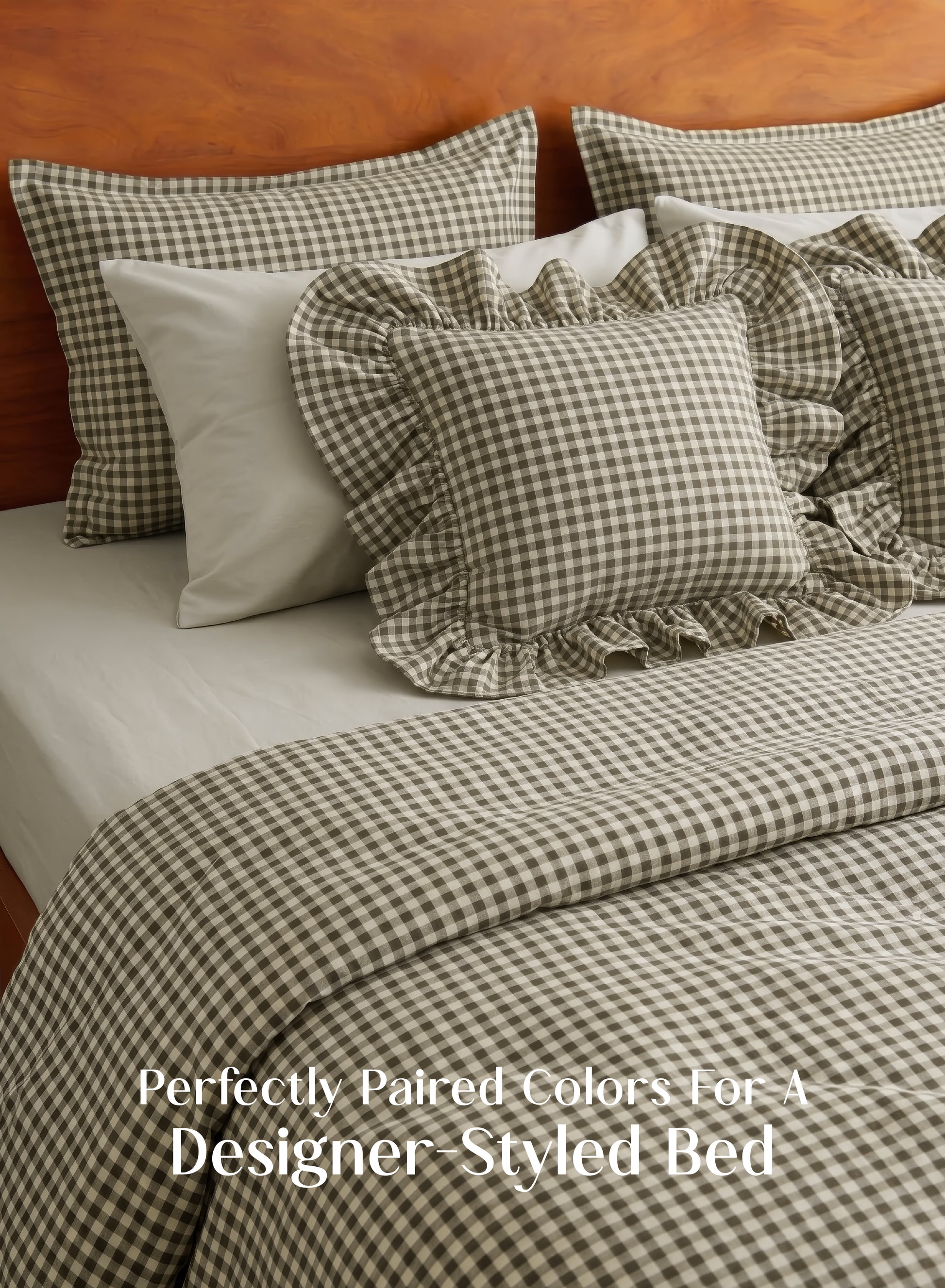 Crayonic™ 8-Piece AC Bedding Set | Signature Designer Bedding for AC Rooms | Olivewood
