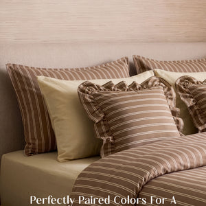 Crayonic™ 8-Piece AC Bedding Set | Signature Designer Bedding for AC Rooms | Café Mocha