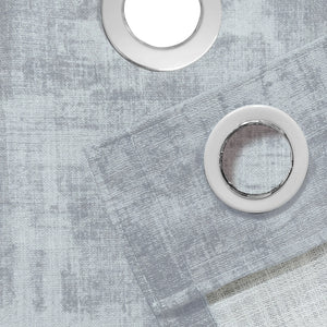 Bling Rustic Vibe Room Darkening Curtains | 100% Cotton | Mint Blue | Set of 2