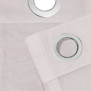 Casper Plain Sheer Curtains | White | Set of 2