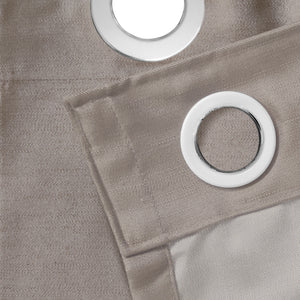 Lyon Cotton Blackout Curtains | Plain Elegance for Modern Homes | Total Light Block | Taupe Gray | Set of 2 | Fully Customizable