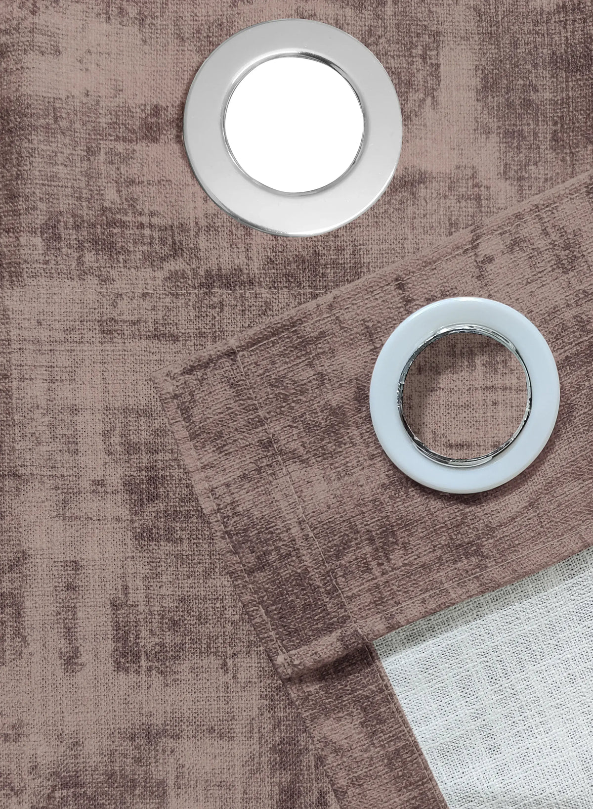 Bling Rustic Vibe Blackout Curtains | 100% Cotton | Brown | Set of 2