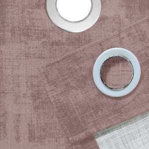 Bling Rustic Vibe Room Darkening Curtains | 100% Cotton | Pale Brown | Set of 2