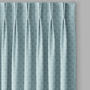 Teramo Jacquard Blackout Curtains | Crest Jacquard Weave & Total Light Block | Caribbean Coral | Set of 2 | Fully Customizable