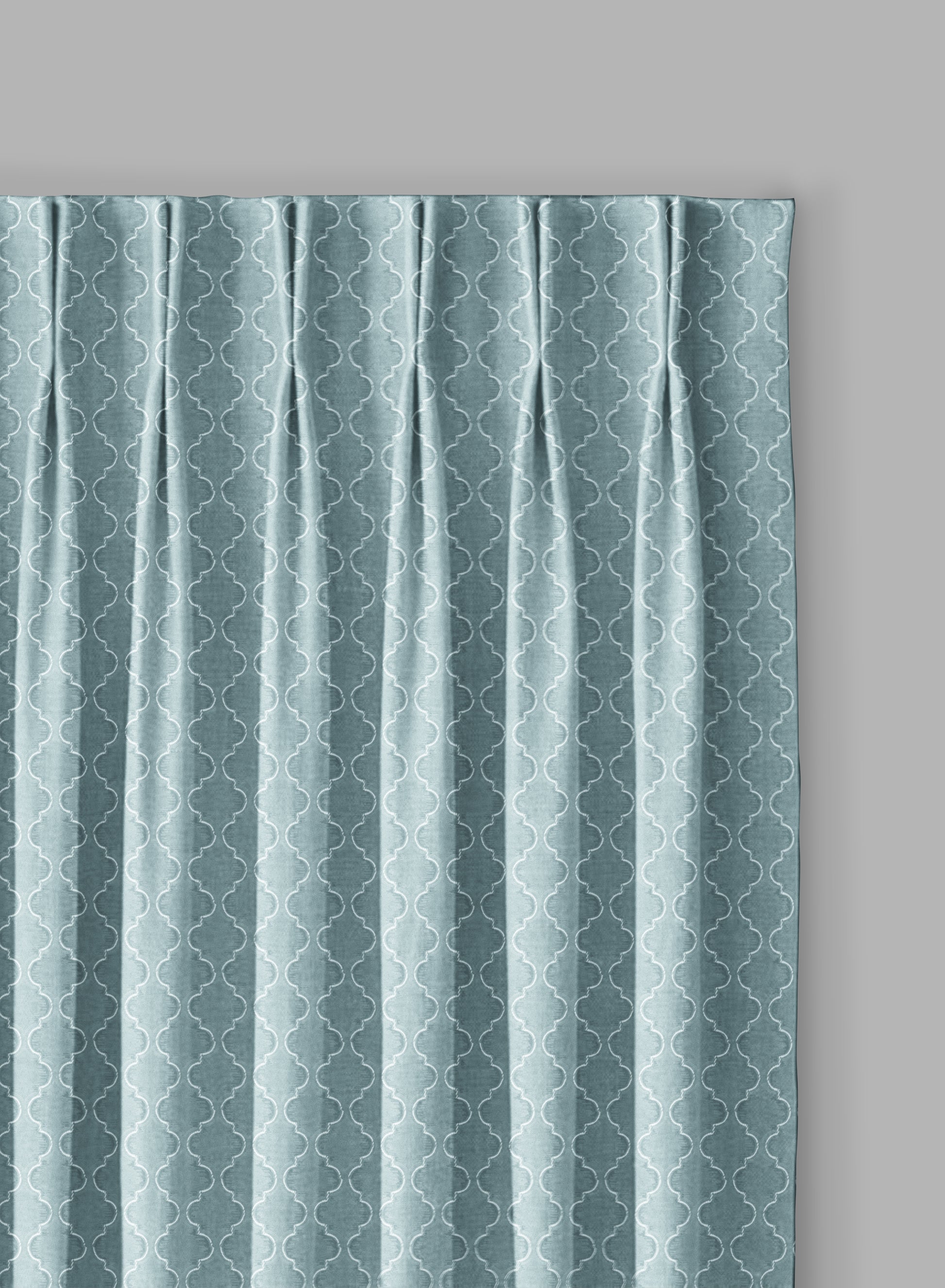 Teramo Jacquard Blackout Curtains | Crest Jacquard Weave & Total Light Block | Caribbean Coral | Set of 2 | Fully Customizable