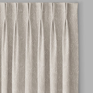 Teramo Jacquard Room Darkening Curtains | Drift Jacquard Weave | Sahara Beige | Set of 2 | Fully Customizable