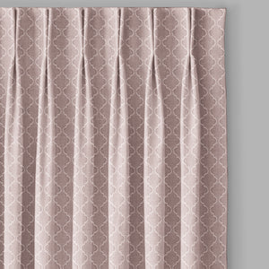 Teramo Jacquard Room Darkening Curtains | Crest Jacquard Weave | Dusky Peach | Set of 2 | Fully Customizable