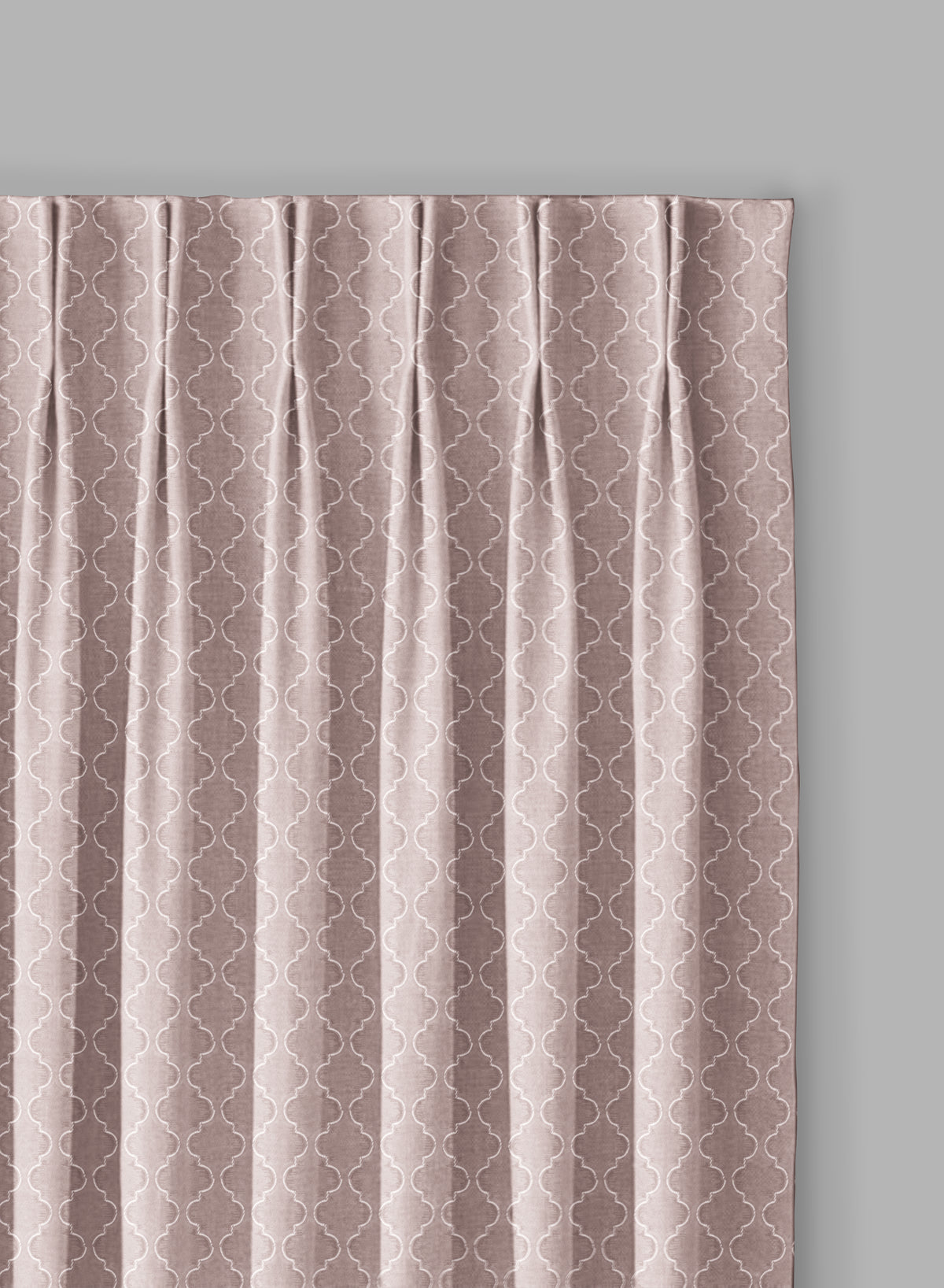 Teramo Jacquard Room Darkening Curtains | Crest Jacquard Weave | Dusky Peach | Set of 2 | Fully Customizable