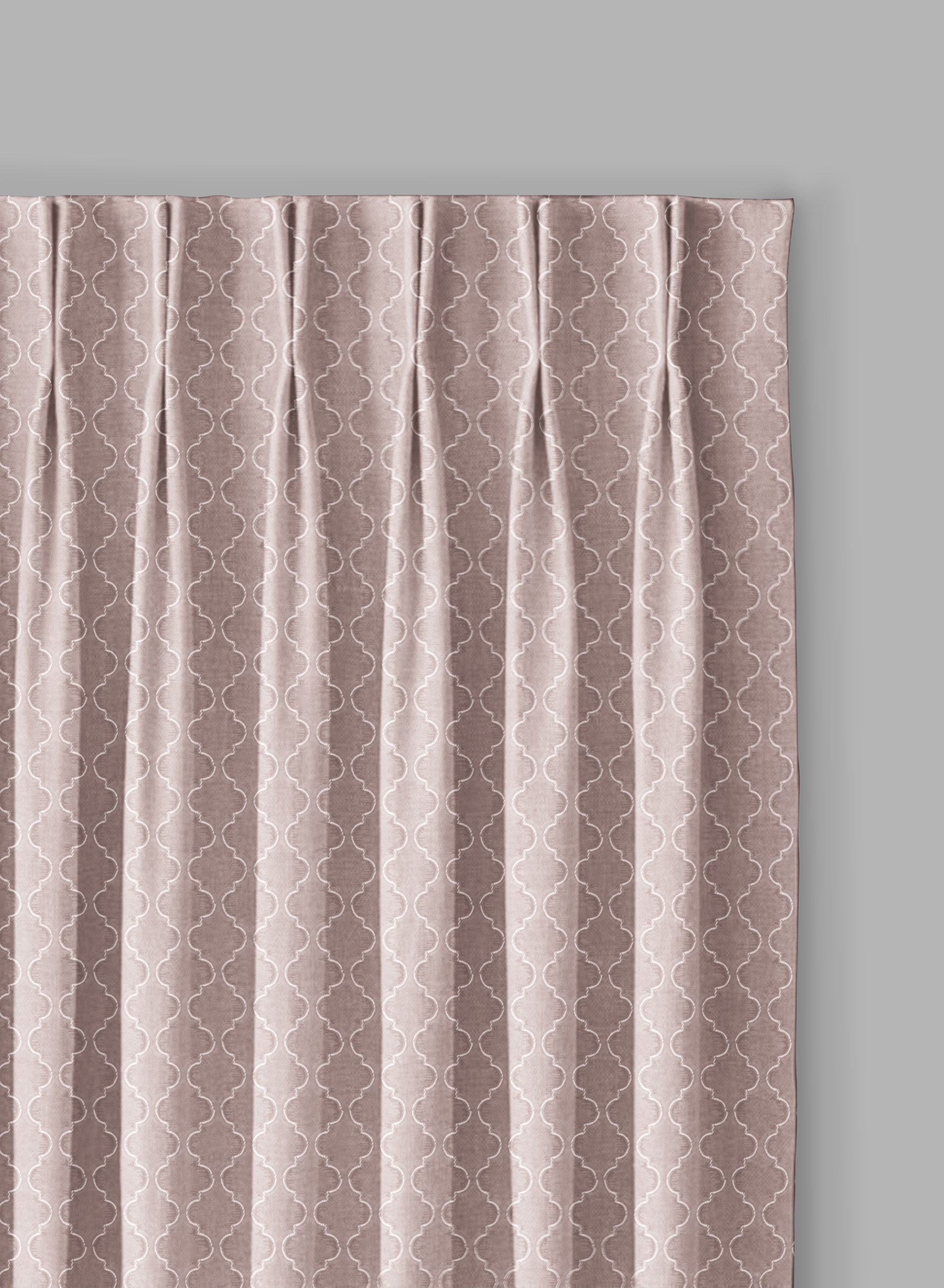Teramo Jacquard Room Darkening Curtains | Crest Jacquard Weave | Dusky Peach | Set of 2 | Fully Customizable