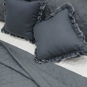 Home Crayons CloudTouch™ Comforter Set | All-Season | 33% Oversized | Includes 2 Pillow Covers & 2 Cushion Covers | Alpine Gray