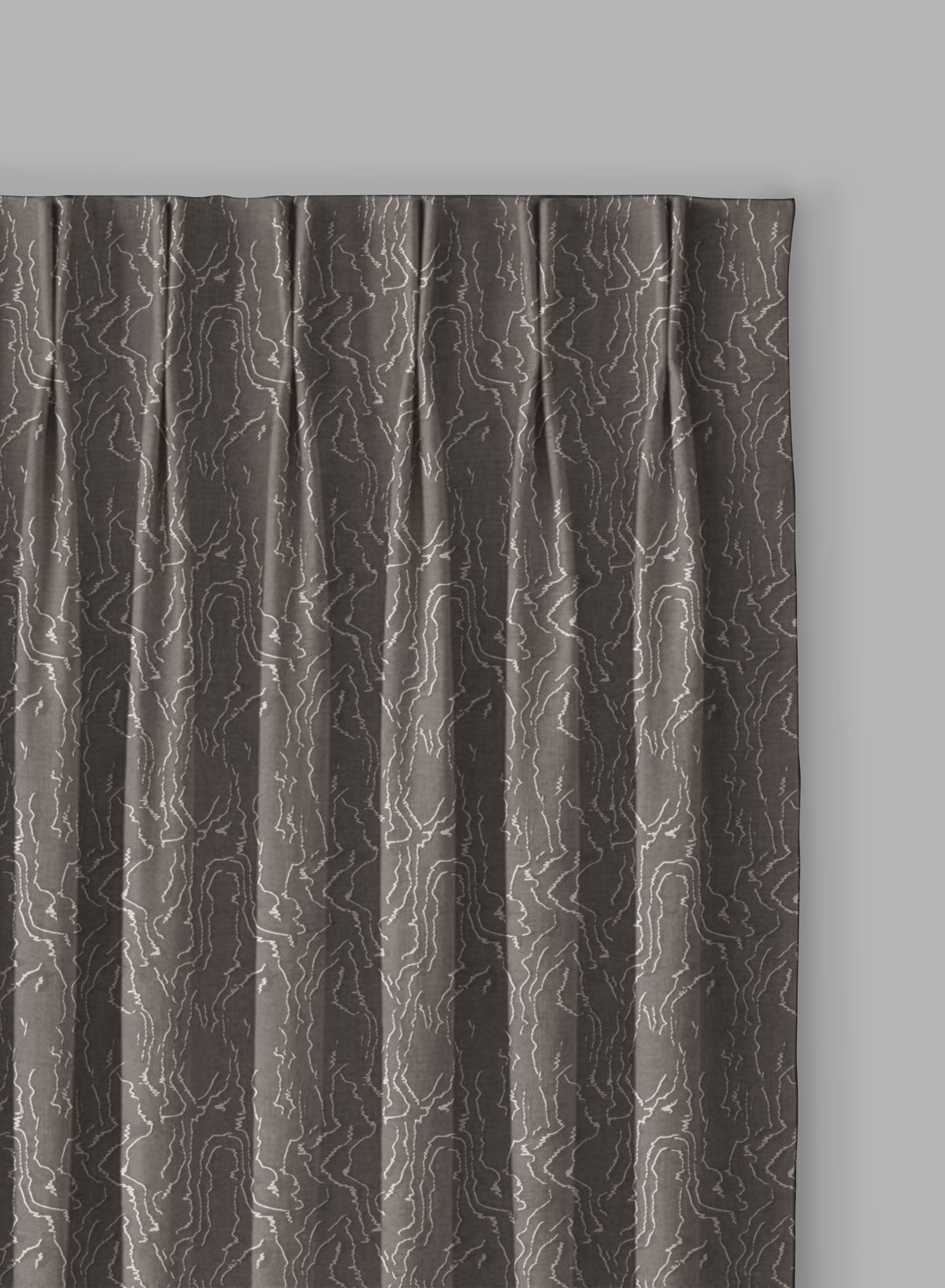 Teramo Jacquard Room Darkening Curtains | Drift Jacquard Weave | Peat Brown | Set of 2 | Fully Customizable