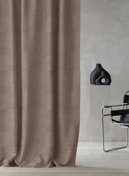 Elora Textured Blackout Curtains | Coffee | Set of 2