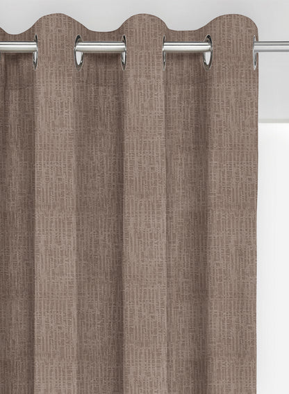 Elora Textured Blackout Curtains | Coffee | Set of 2