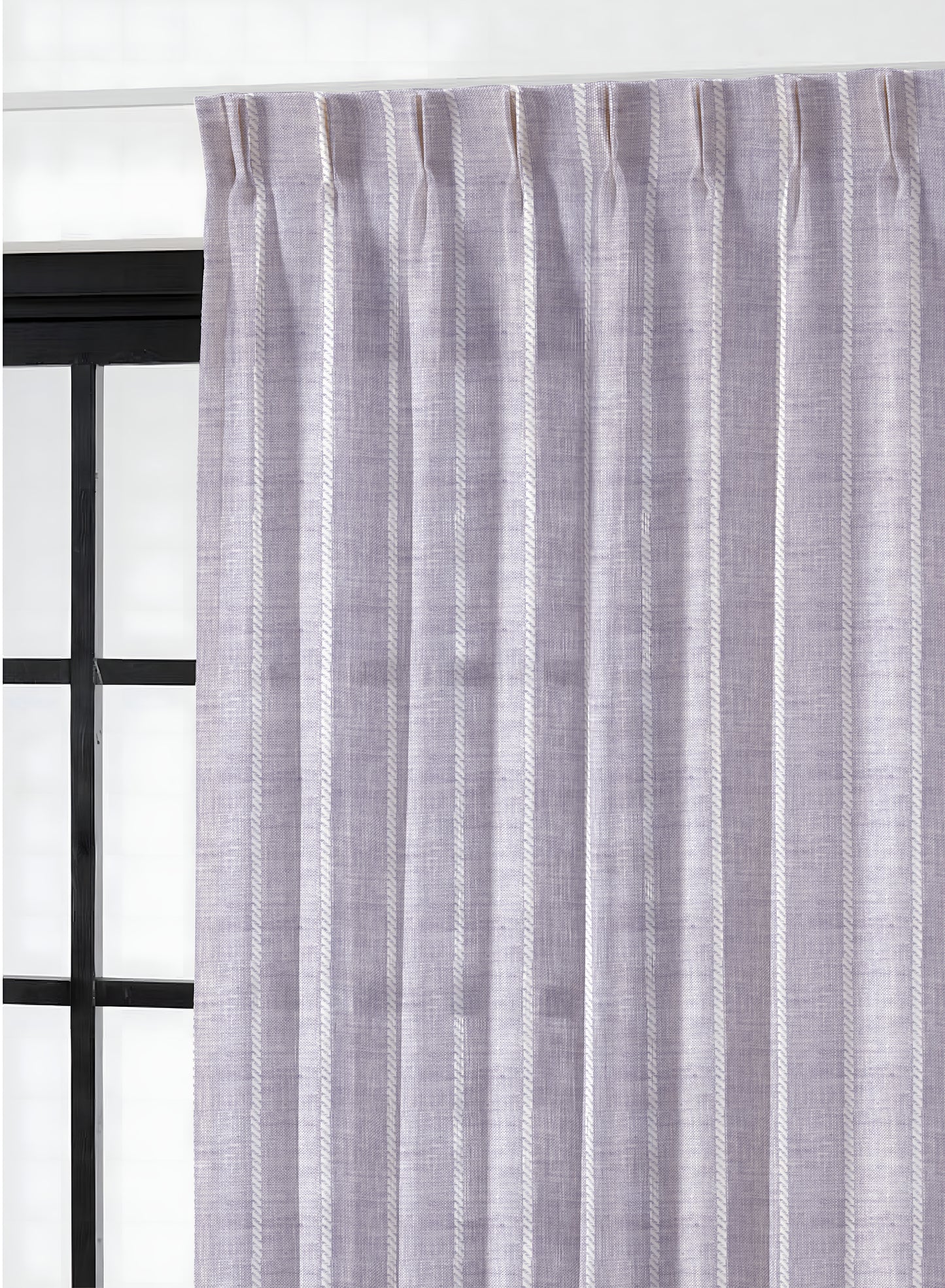 Evok Striped Sheer Curtains | Slate Blue | Set of 2