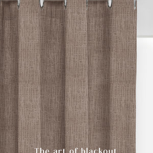 Elora Textured Blackout Curtains | Minimal Design & Total Light Block | Coffee | Set of 2 | Fully Customizable