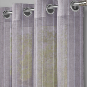 Evok Striped Sheer Curtains | Subtle Stripes & Soft Light Filter | Slate Blue | Set of 2 | Fully Customizable
