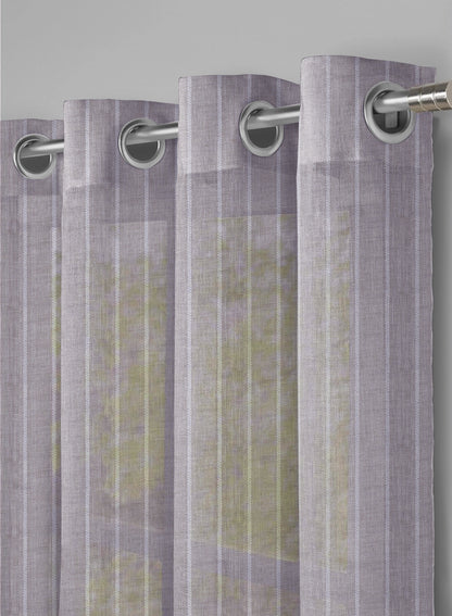 Evok Striped Sheer Curtains | Slate Blue | Set of 2