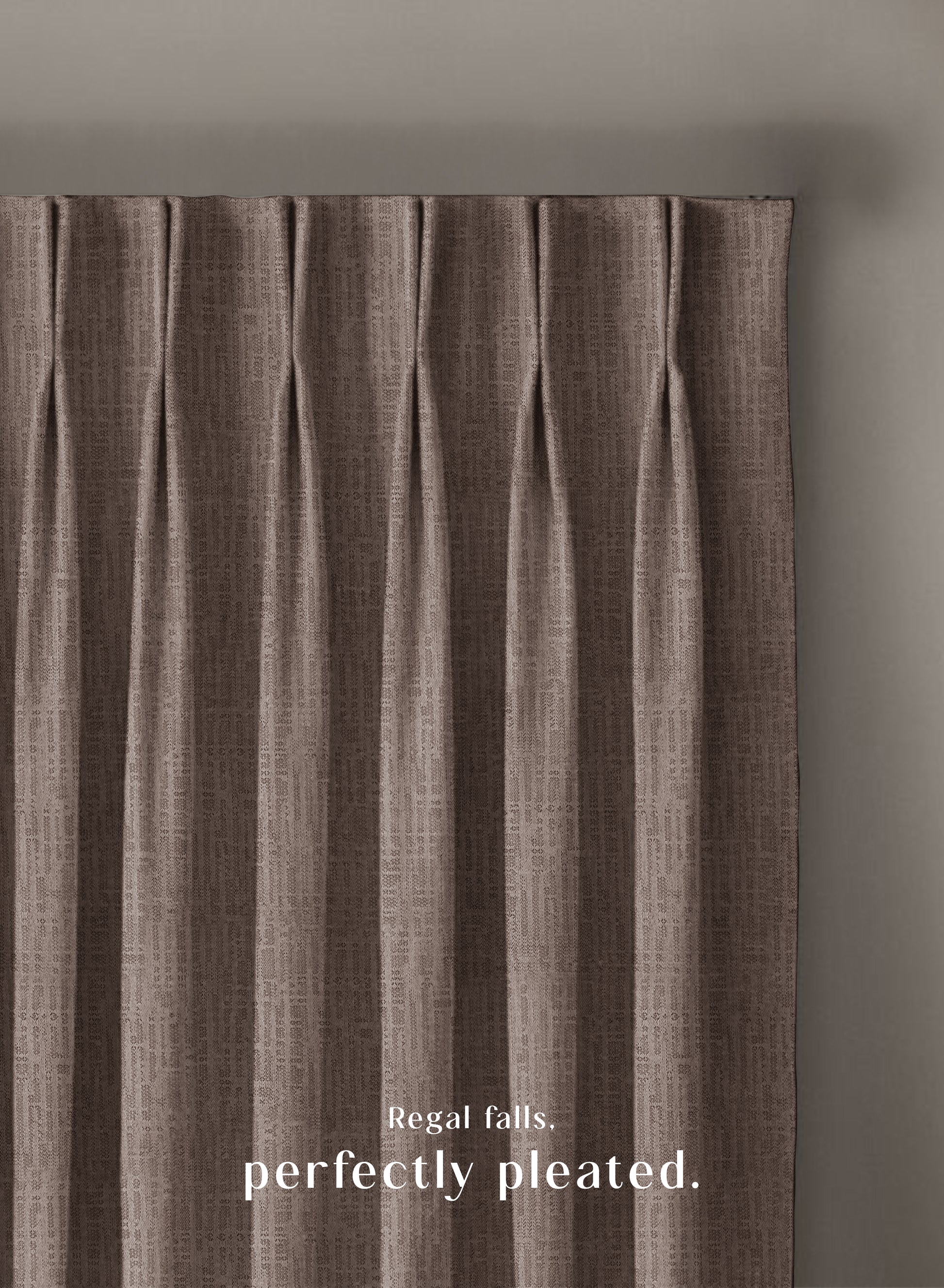 Elora Textured Blackout Curtains | Minimal Design & Total Light Block | Coffee | Set of 2 | Fully Customizable