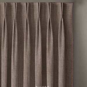Elora Textured Blackout Curtains | Minimal Design & Total Light Block | Coffee | Set of 2 | Fully Customizable