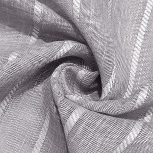 Evok Striped Sheer Curtains | Subtle Stripes & Soft Light Filter | Slate Blue | Set of 2 | Fully Customizable