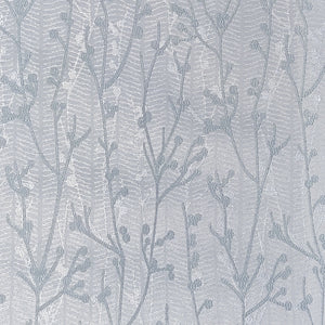 Bern Jacquard Blackout Curtains | Delicate Branch Embroidery & Total Light Block | Arctic Blue | Set of 2 | Fully Customizable
