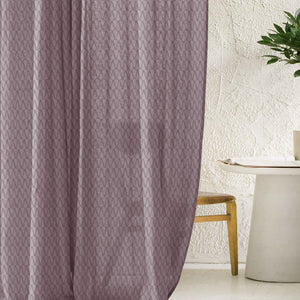 Elsa Textured Sheer Curtains | Deep Brown | Set of 2