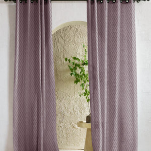 Elsa Textured Sheer Curtains | Deep Brown | Set of 2