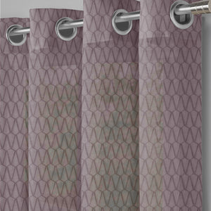 Elsa Textured Sheer Curtains | Deep Brown | Set of 2