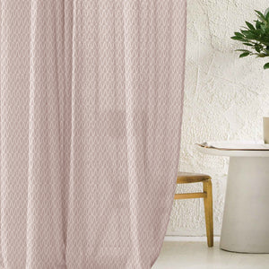 Elsa Textured Sheer Curtains | Modern Aesthetic & Soft Light Filter | Beige | Set of 2 | Fully Customizable