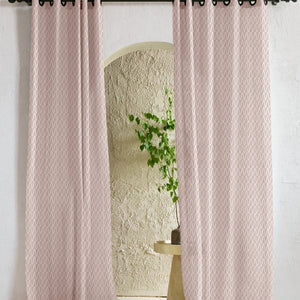 Elsa Textured Sheer Curtains | Modern Aesthetic & Soft Light Filter | Beige | Set of 2 | Fully Customizable