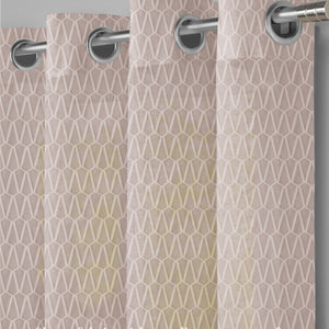 Elsa Textured Sheer Curtains | Modern Aesthetic & Soft Light Filter | Beige | Set of 2 | Fully Customizable