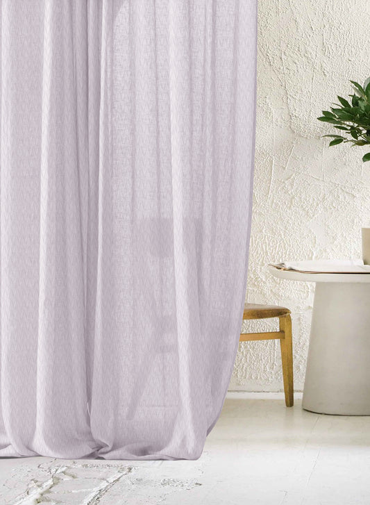 Elsa Textured Sheer Curtains | Pearl White | Set of 2