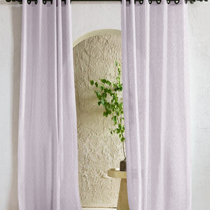 Elsa Textured Sheer Curtains | Modern Aesthetic & Soft Light Filter | Pearl White | Set of 2 | Fully Customizable