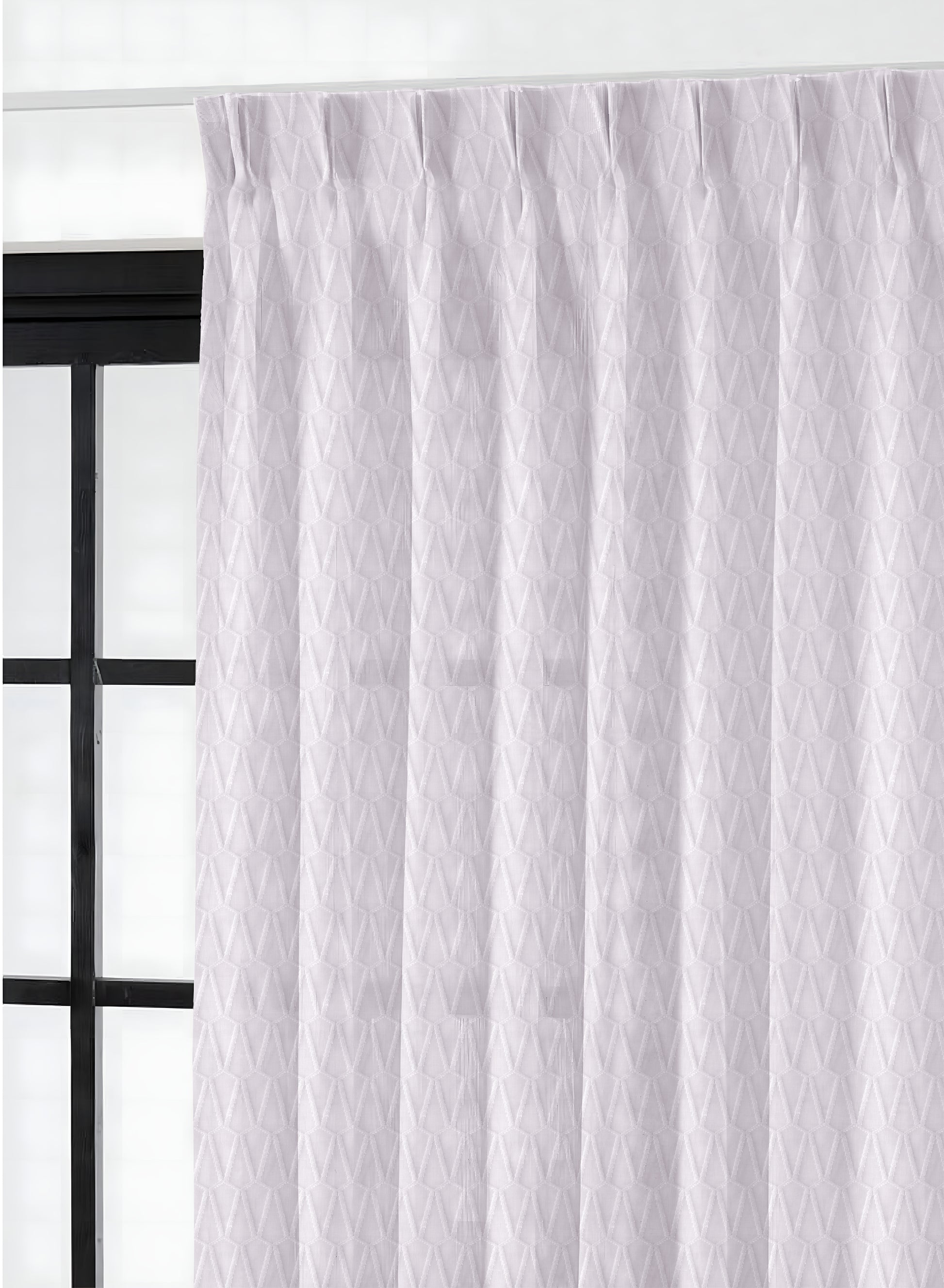 Elsa Textured Sheer Curtains | Modern Aesthetic & Soft Light Filter | Pearl White | Set of 2 | Fully Customizable
