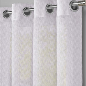 Elsa Textured Sheer Curtains | Modern Aesthetic & Soft Light Filter | Pearl White | Set of 2 | Fully Customizable