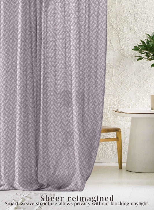 Elsa Textured Sheer Curtains | Modern Aesthetic & Soft Light Filter | Gray | Set of 2 | Fully Customizable