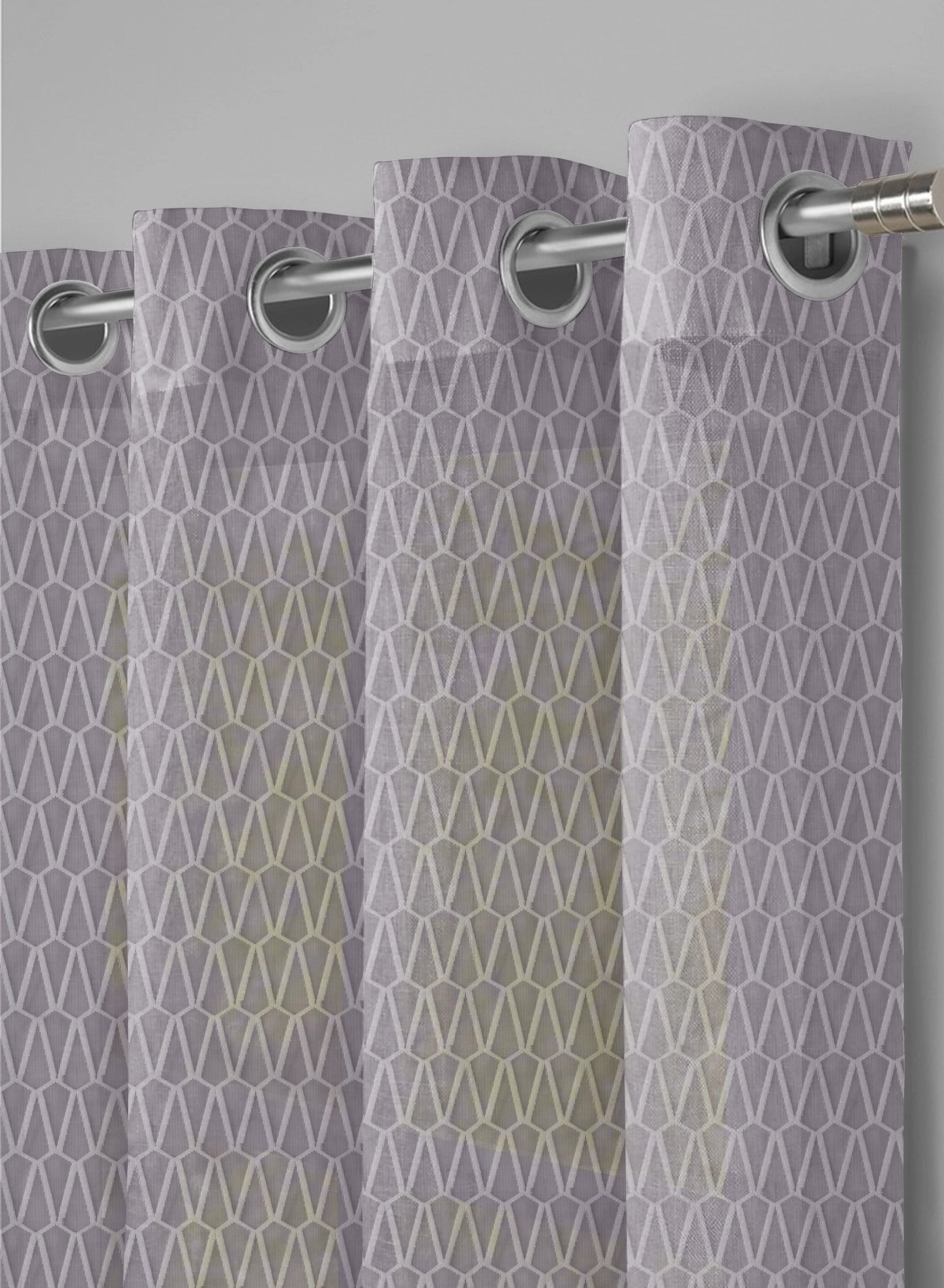 Elsa Textured Sheer Curtains | Gray | Set of 2